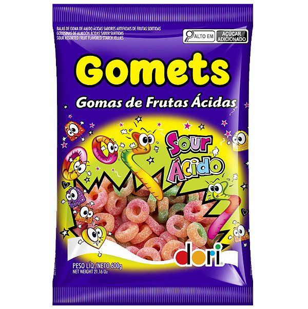 Gomets Anel Frutas Ácida 600g Dori Goma Jujuba