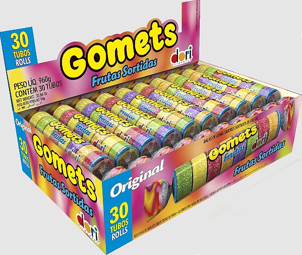 Gomets Goma Tubo Frutas Dori 30X32g Jujuba