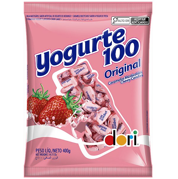 Bala Yogurte100 Morango Dori 400g