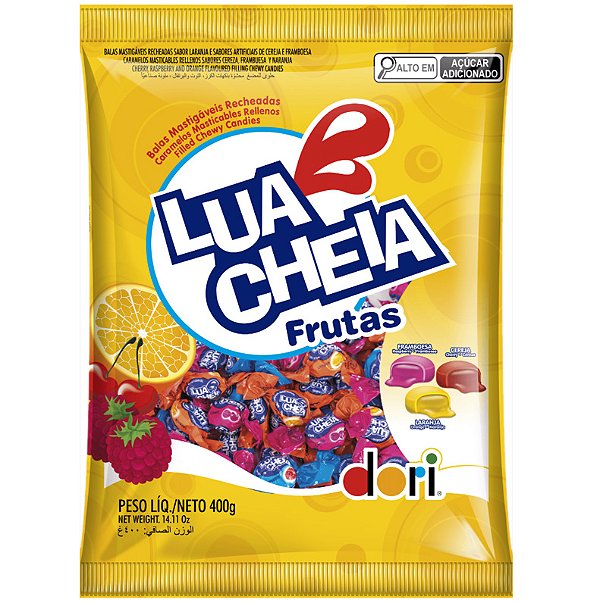 Bala Lua Cheia Frutas Dori 400g