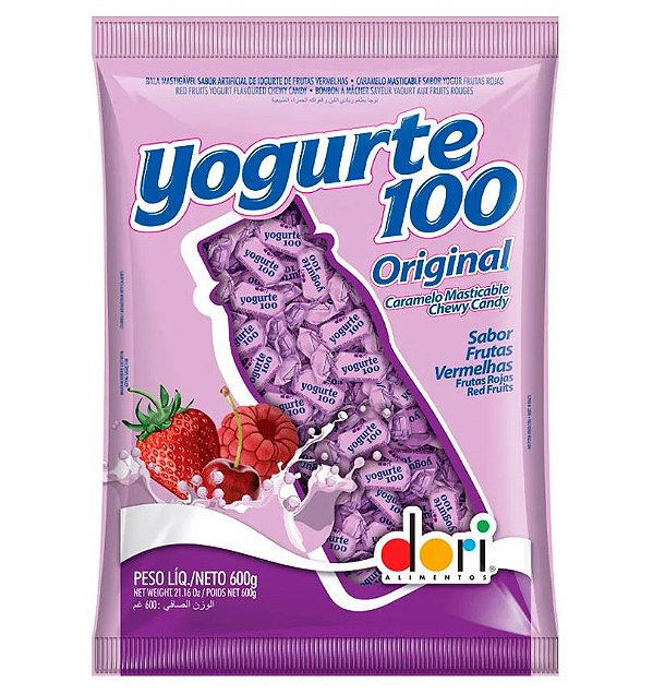 Bala Yogurte100 Frutas Vermelhas Dori 600g