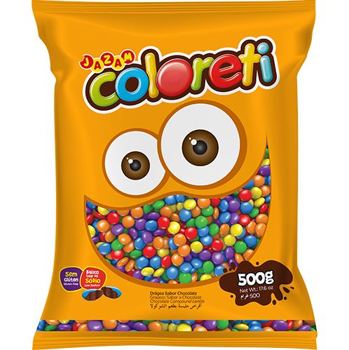 Coloreti Mini Sortido Confeitos Jazam 500g