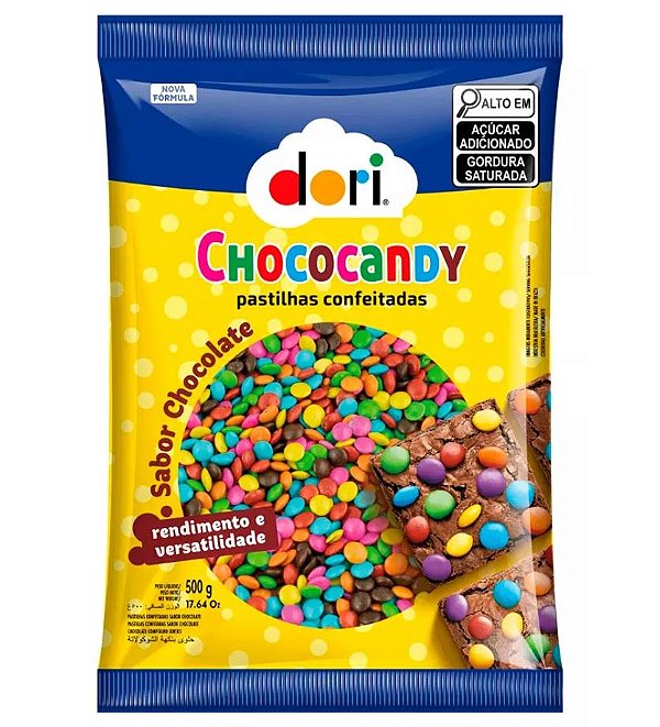 Chococandy Confeito Pastilha Colorida Dori 500g