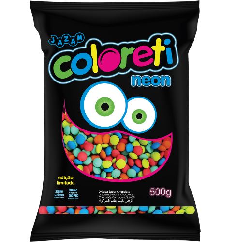 Coloreti Mini Sortido Neon Jazam 500g