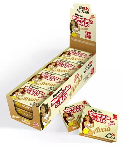 Paçoca Diet Zero Açúcar c/ Aveia Moreninha do Rio 276g c/12un