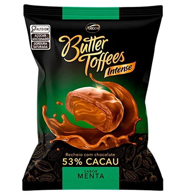 Bala Butter Toffees 53% Menta 500g Intense Arcor