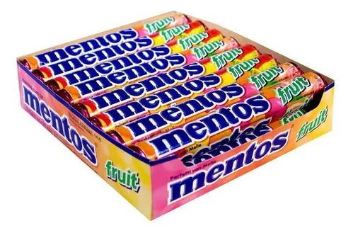 Mentos Frutas 37,5g Display c/16un 600g