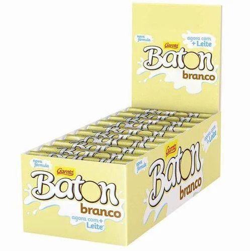 Chocolate Baton Branco Garoto Display c/30un