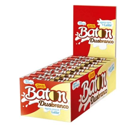 Chocolate Baton Duo Branco Garoto Display c/30un
