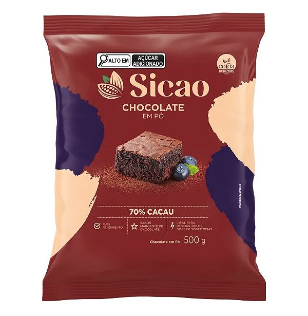Chocolate em Pó 70% Sicao 500g