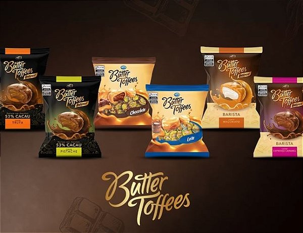 Bala Butter Toffees Pacote 90g Sabores Arcor