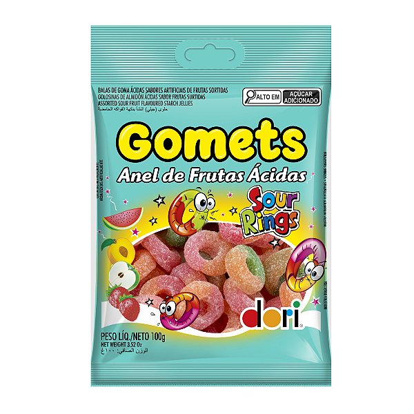 Gomets Goma Anel Ácido 100g Dori