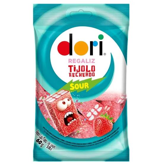 Gelatina Regaliz Tijolo 60g Dori