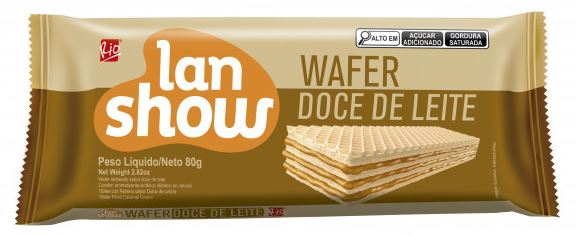 Wafer Lanshow Doce de Leite 80g Rio
