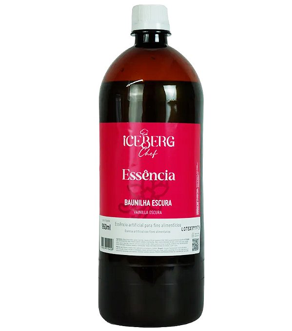 Aroma Essência Artificial Baunilha Escura Prata 960ml Iceberg Chef