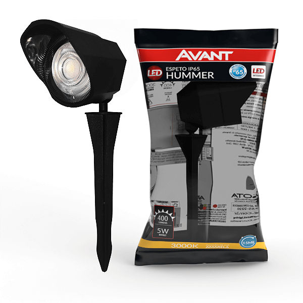 ESPETO JARDIM AVANT HUMMER 3000K 5W 5X22CM