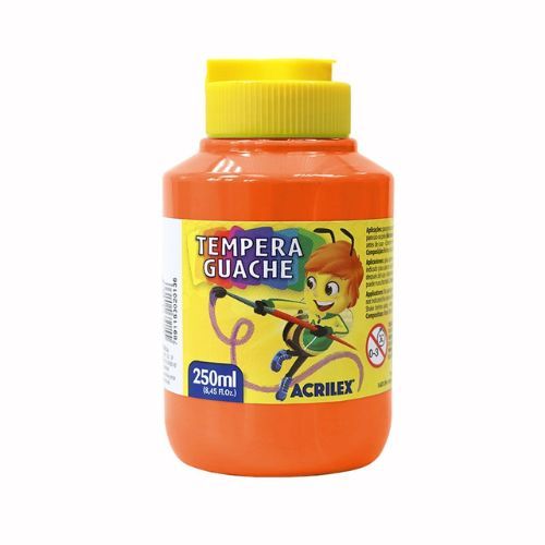 Tinta Guache 250 Ml Laranja Cod 517 Acrilex