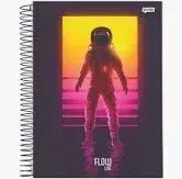 Caderno Univ Capa Dura 10 Materias Flow 160f Jandaia