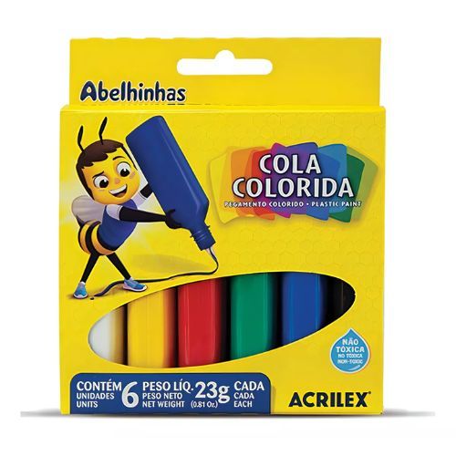 Cola Colorida 23Gr 6 Cores Acrilex