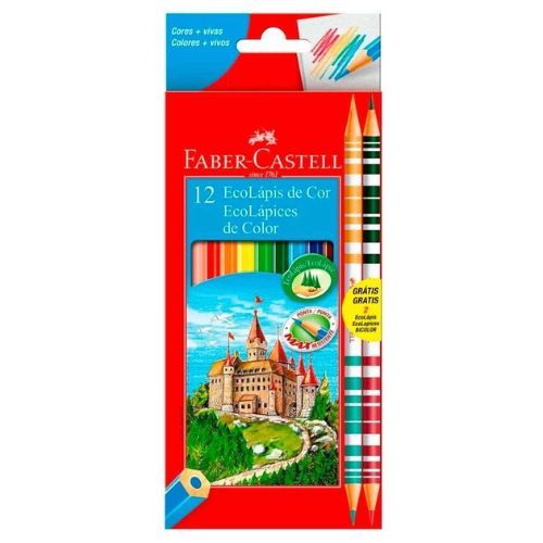 Ecolapis De Cor 10 Cores + 2 Bicolor Faber Castell