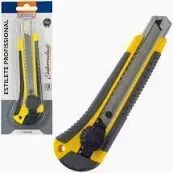 Estilete 18Mm Profissional com Cabo Emborrachado Brw