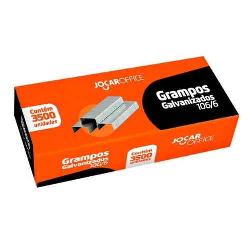 Grampo Galvanizado 106/8 Caixa com 3500 Jocar Office