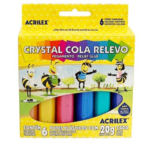 Crystal Cola Jelly Relevo 20g Cx C/ 6 Unds Acrilex