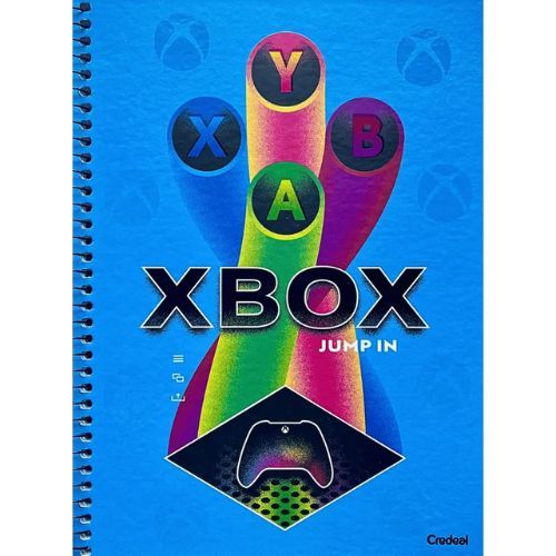 Caderno Univ Capa Dura 1 Materia X-box 80 Folhas Credeal