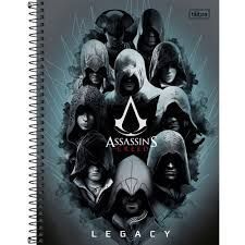 Caderno Univ Capa Dura 10 Materias Assassins Creed 160f Tilibra