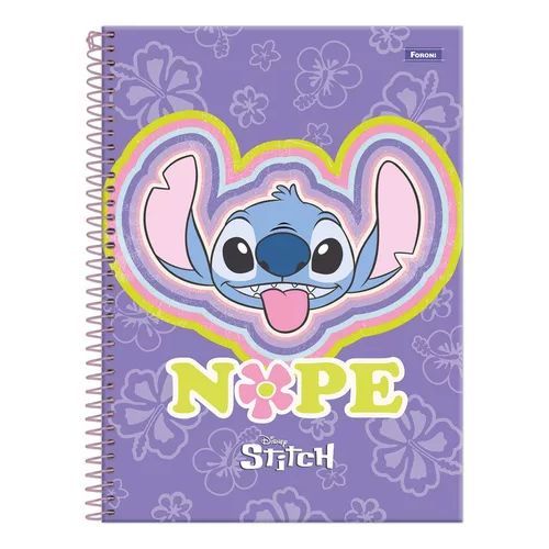 Caderno Univ Capa Dura 1 Materia Stitch 80 Folhas Foroni