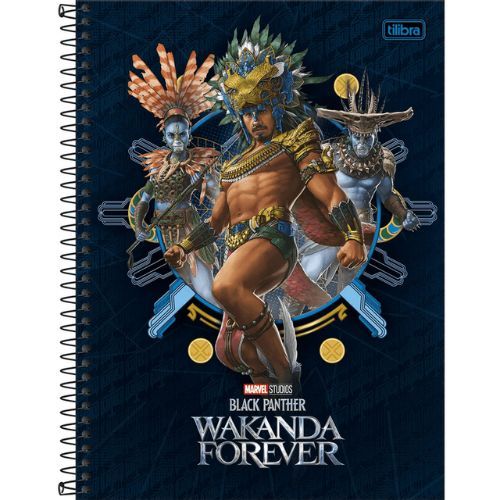 Caderno Univ Capa Dura 1 Materia Pantera Negra 80 Folhas Tilibra