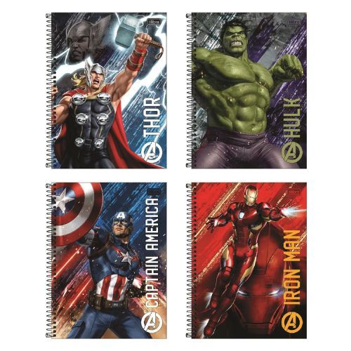 Caderno Univ Capa Dura 1 Materia Avenger 80 Folhas Tilibra
