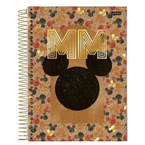 Caderno Esp Univ Capa Dura 1 Materia Mickey E Minnie Arts Kraft 80 Folhas Jandaia