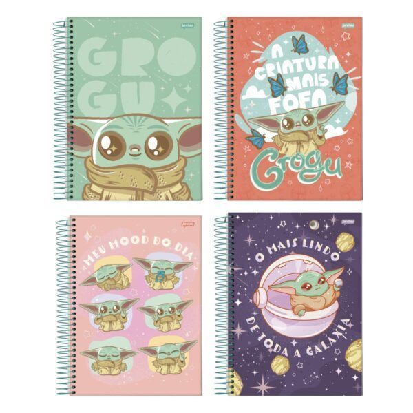 Caderno Esp Univ Capa Dura 1 Materia 80 Fls Grogu Jandaia