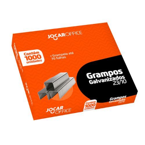Grampo Galvanizado 23/10 Caixa com 1000 Jocar Office