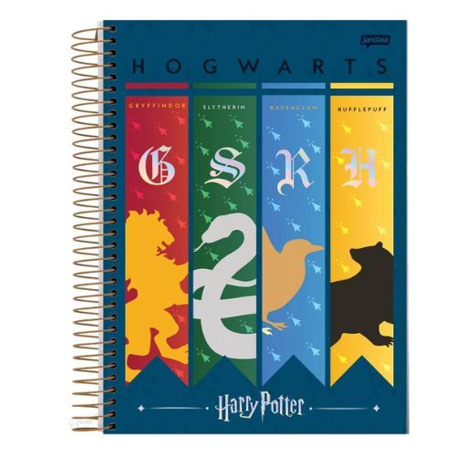 Caderno Esp Univ Capa Dura 1 Materia Harry Potter 96 Folhas Jandaia