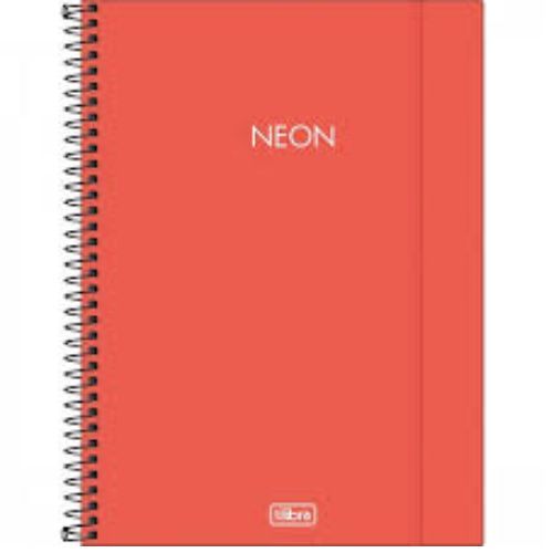 Caderno Univ Cpp 1 Materia Neon Laranja 80f Tilibra