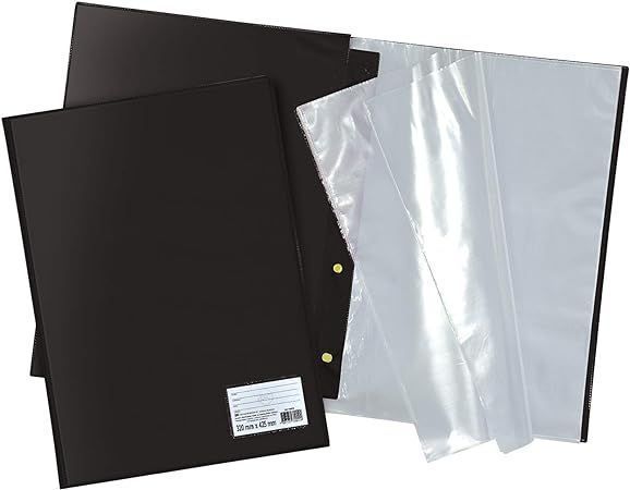 Pasta Catalogo com 10 Envelopes A3 Preta Acp