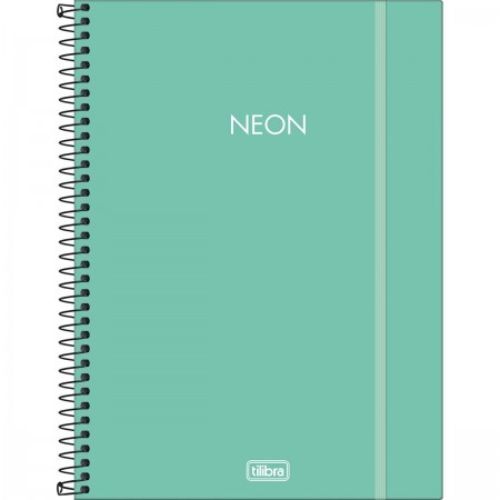 Caderno Univ Cpp 1 Materia Neon Turquesa 80f Tilibra