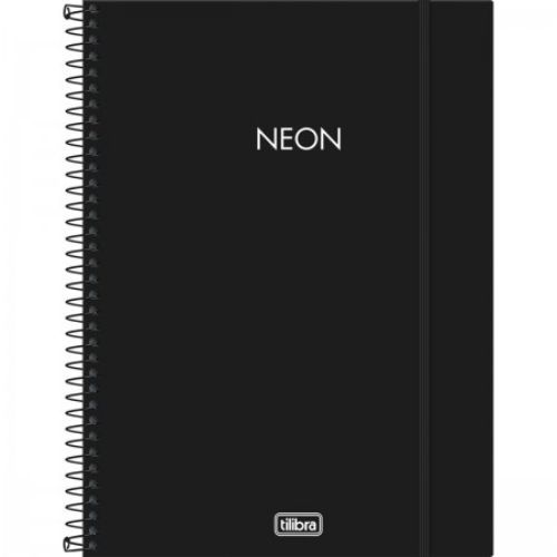 Caderno Univ Cpp 1 Materia Neon Preto 80f Tilibra