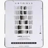 Estojo Lapis Graphite com 12 Artools