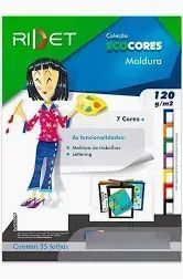 Bloco Ecocores Moldura Preta A4+ 120g 35 folhas Ridet