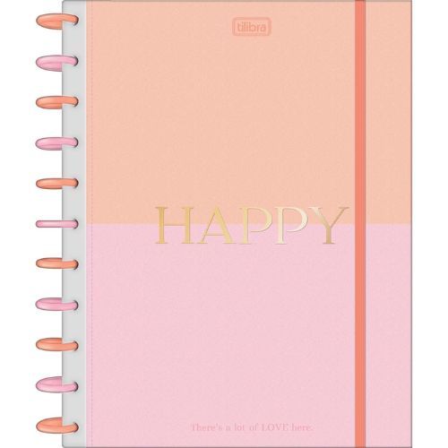 Caderno Univ Capa Dura 1 Materia Happy 80f Tilibra