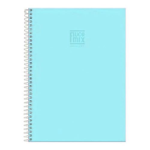 Caderno Univ Capa Dura 1 Materia Fluor Mix Soft 96f Foroni