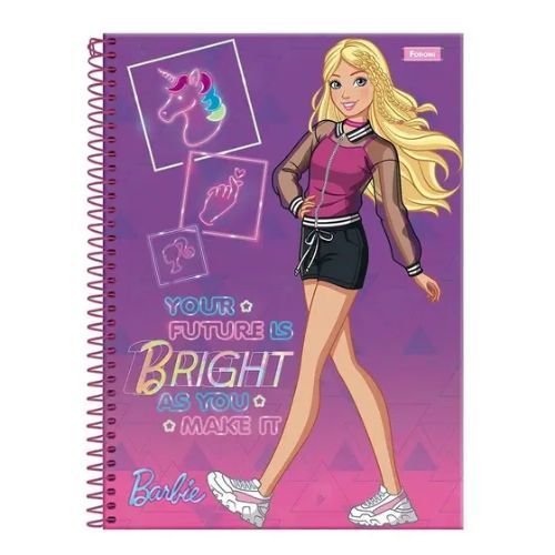 Caderno Univ Capa Dura 1 Materia Barbie Fashion Foroni