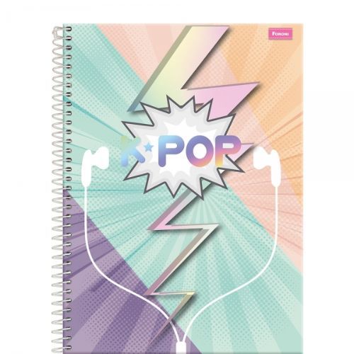 Caderno Univ Capa Dura 1 Materia Kpop 96f Foroni