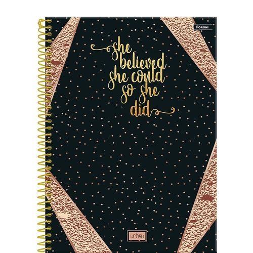 Caderno Univ Capa Dura 10 Materias Urban 200f Foroni