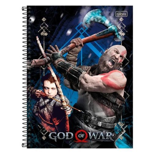 Caderno Univ Capa Dura 10 Materias God Of War 160f Tilibra