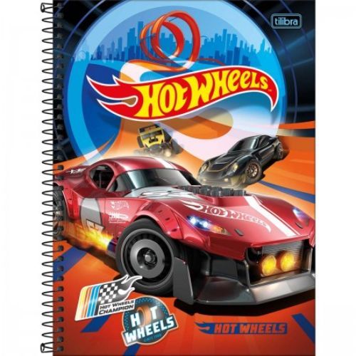Caderno Univ Capa Dura 1 Materia Hot Wheels 80f Tilibra