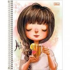 Caderno Univ Capa Dura 12 Materias Hi Girls Tilibra
